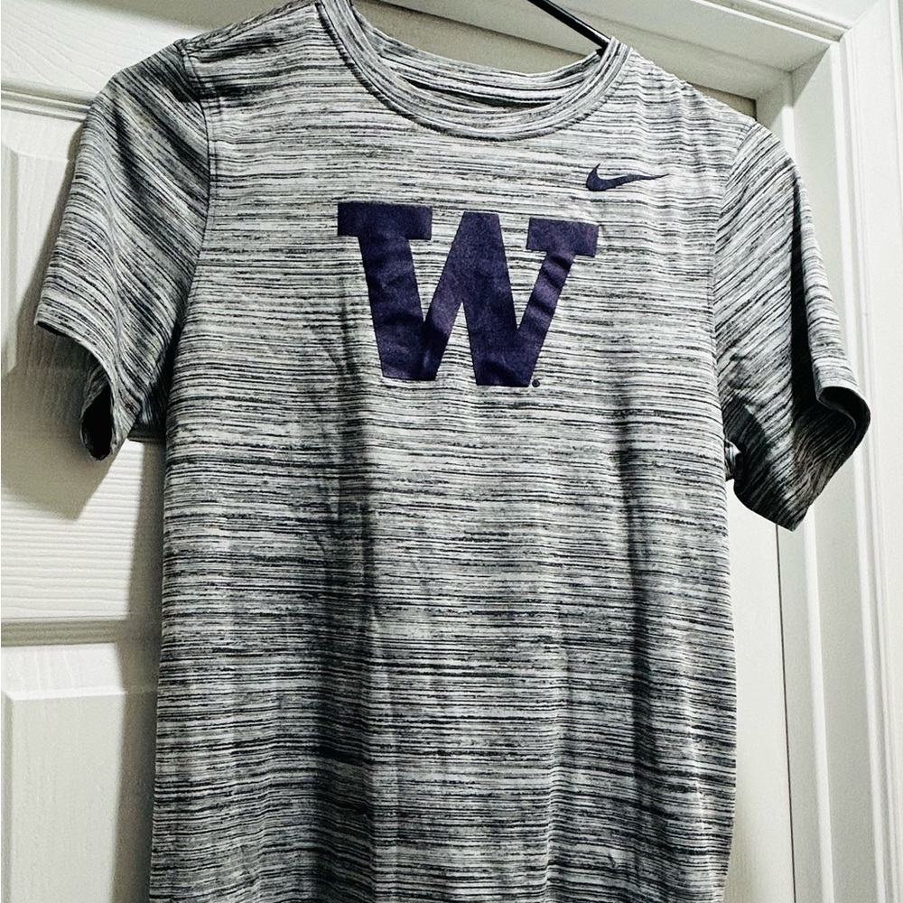 Nike Gray and Purple Kids Short Sleeve Tee